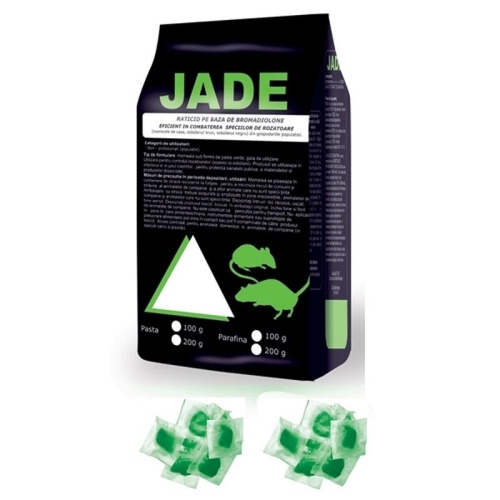 Raticid pasta pe baza de Bromadiolone pentru deratizare (Jade 100gr)
